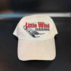 Little Wind‎ Casino Hat Feather Embroidered Adjustable Baseball Cap